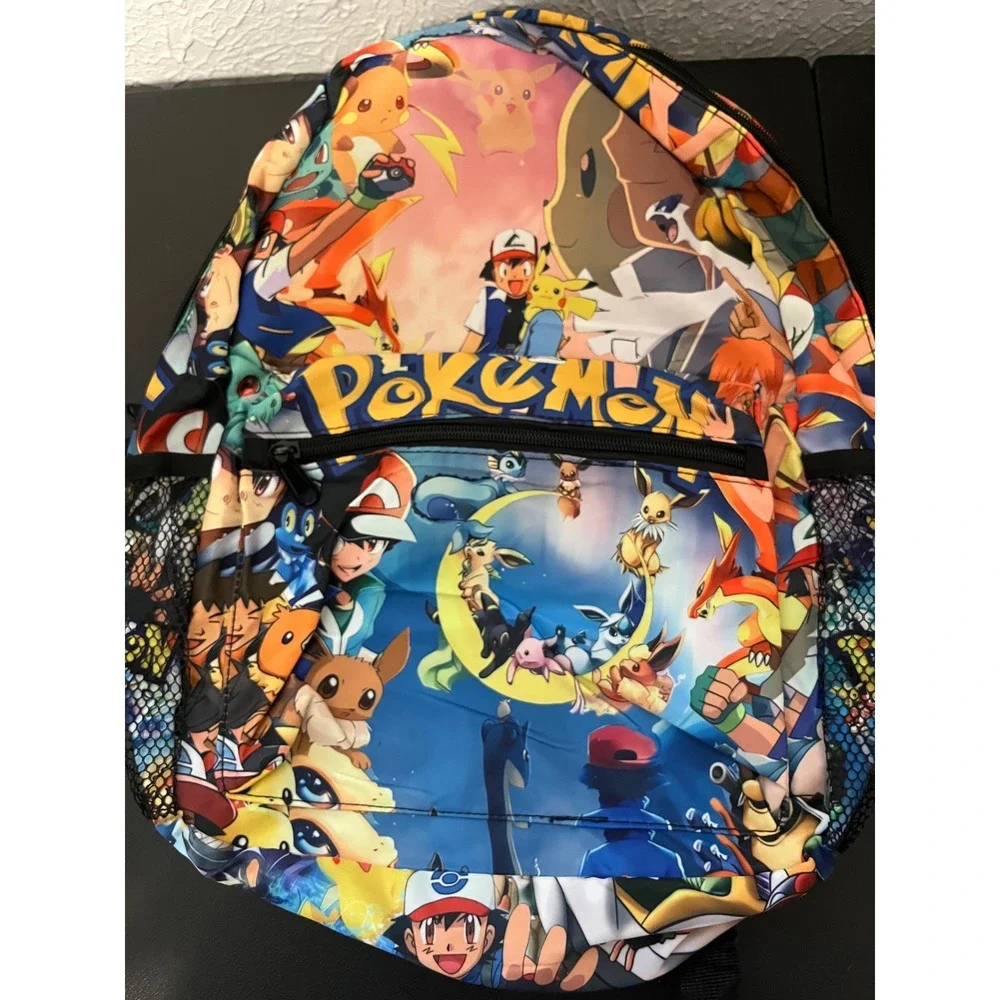 Pokemon 3 Piece Backpack Set Ash Pikachu Lunch Bag Pencil Case Multicolor NWOT
